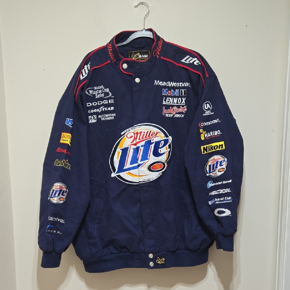 Chase Authentics Vintage Rusty Wallace Miller Lite Nascar Winston Cup Jacket